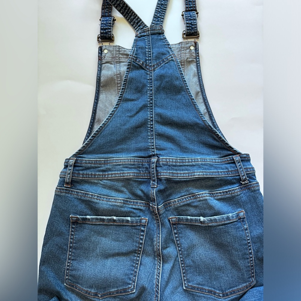 BLACK DAISY Junior Regular Blue Denim Overalls Size S Adjustable Straps Pockets - Picture 4 of 13